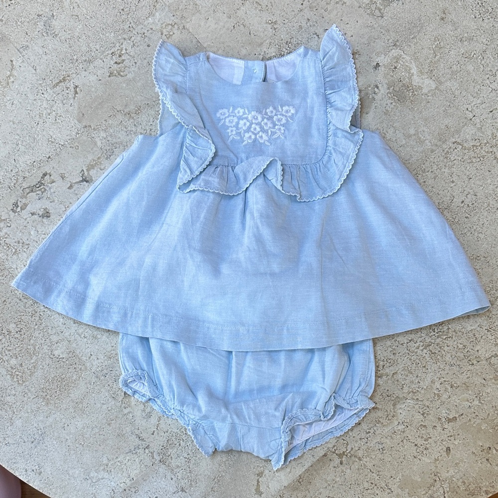 Janie & Jack light blue matching set